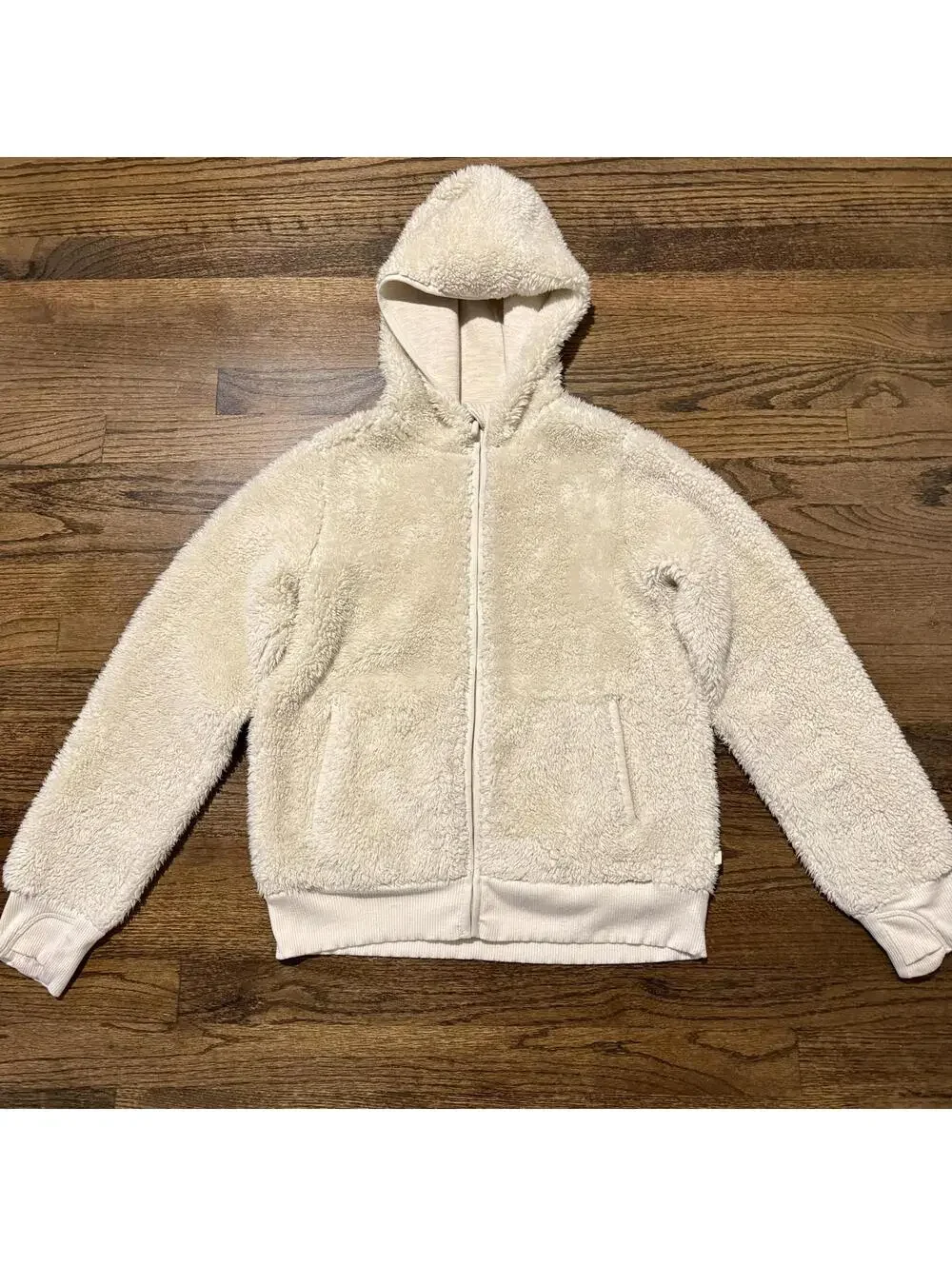 Athleta Girl So Snug Sherpa Chantilly Cream Chantilly Cream Jacket SZ XL/14